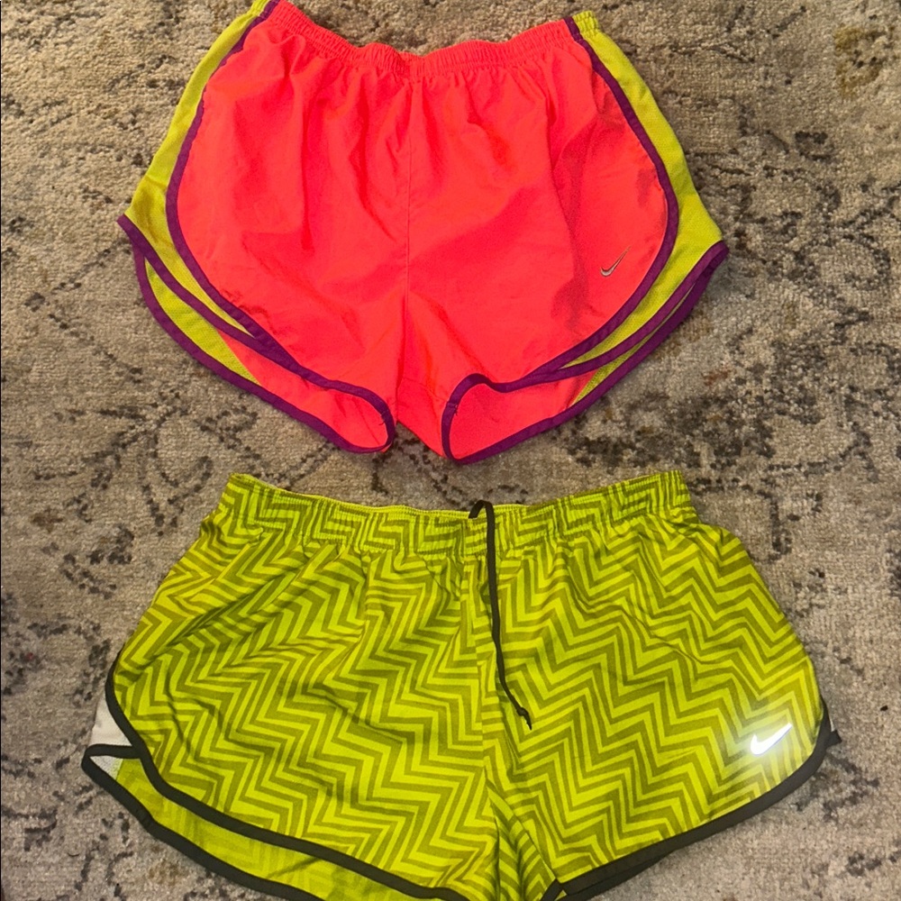 Nike Bright Pink and Yellow Chevron Shorts